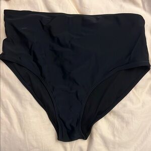 Classic Black High-Waisted Swim Bottoms